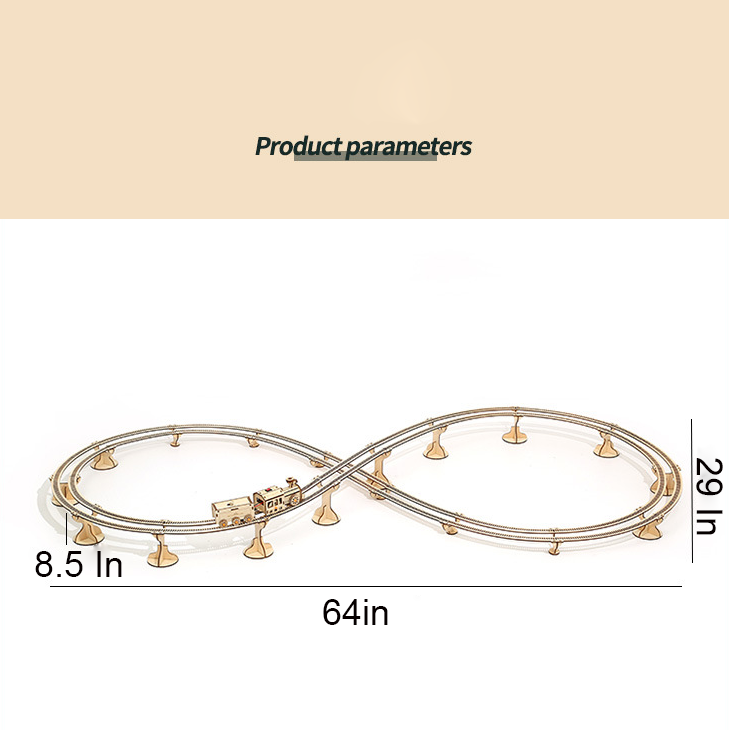 700pcs 3D DIY Dampf -Lokomotive -Modell -Kit mit Tracks