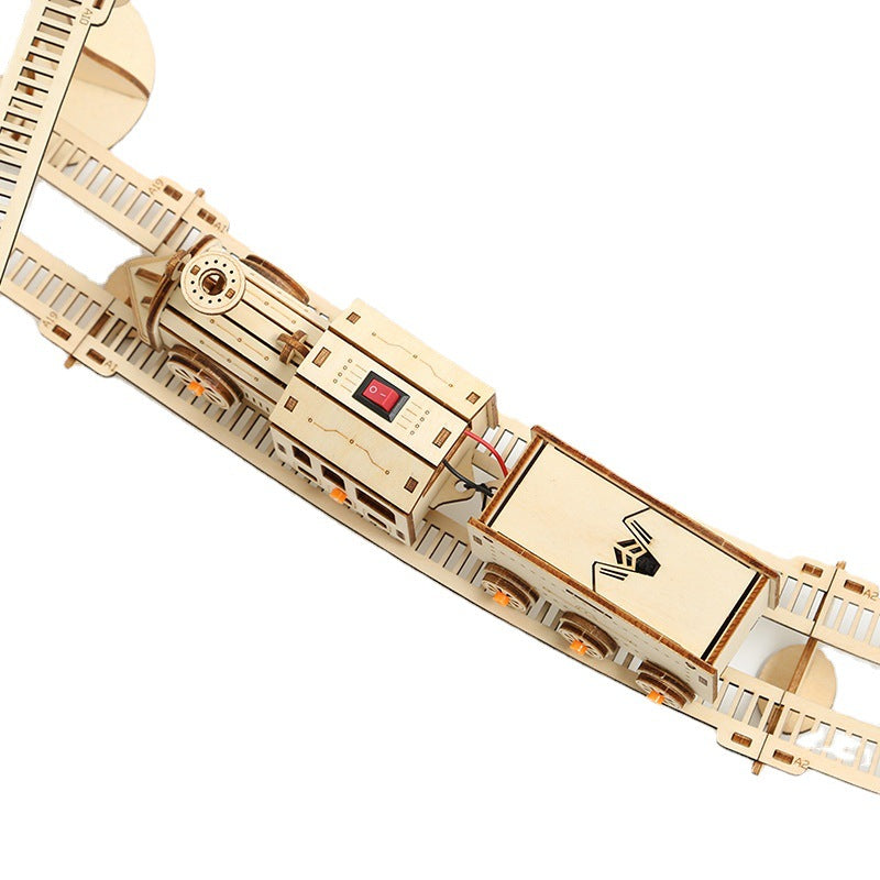 700pcs 3D DIY Dampf -Lokomotive -Modell -Kit mit Tracks