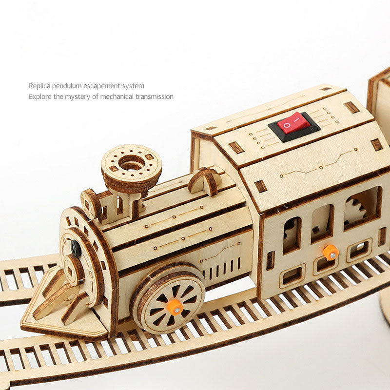 700pcs 3D DIY Dampf -Lokomotive -Modell -Kit mit Tracks