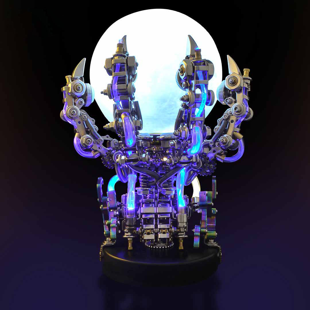 800 PCS 3D Metal Diy Dragon Claw Model Kit met kleurrijke lichten
