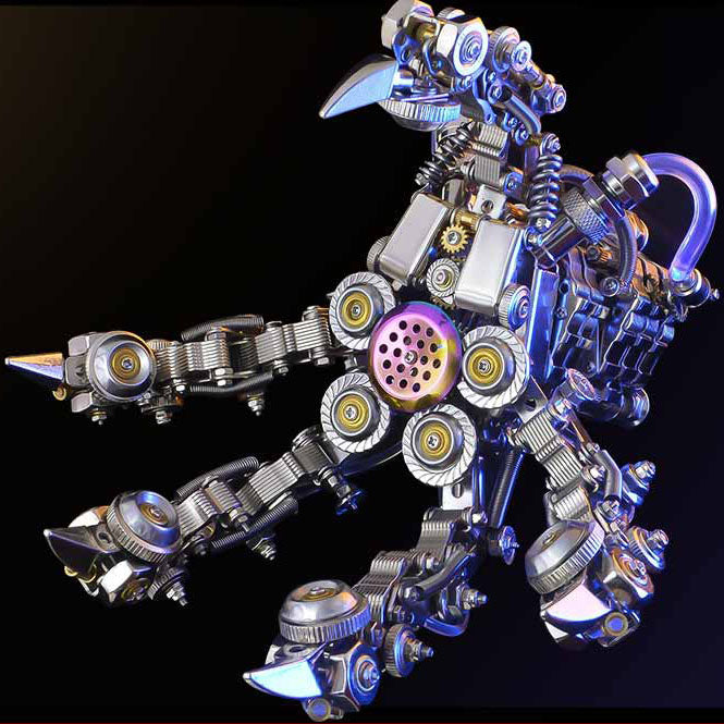 800 PCS 3D Metal Diy Dragon Claw Model Kit met kleurrijke lichten