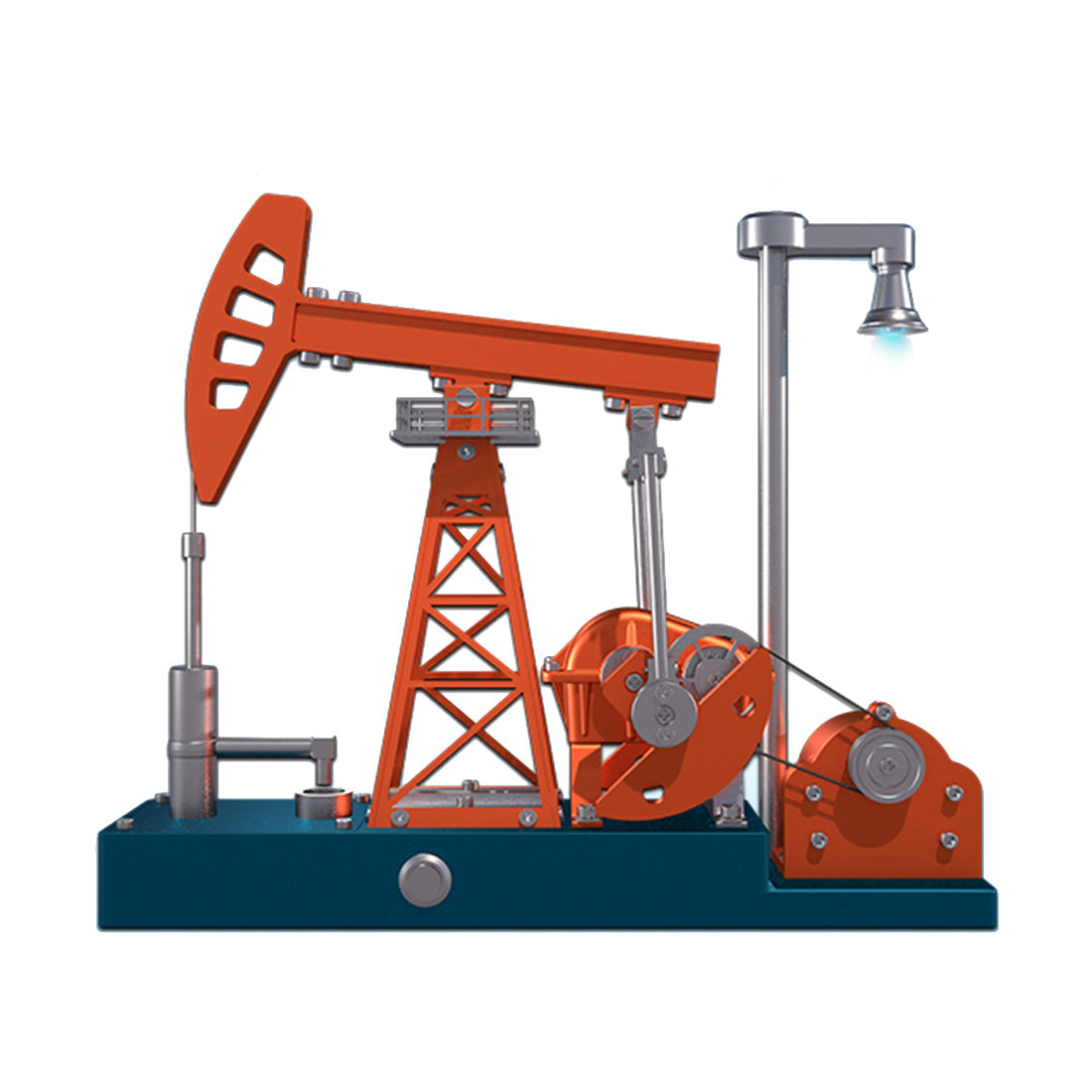 Bauen Sie einen Pumpjack, der 3D -Pumpeneinheiten Modellgebäude Kit 219pcs arbeitet