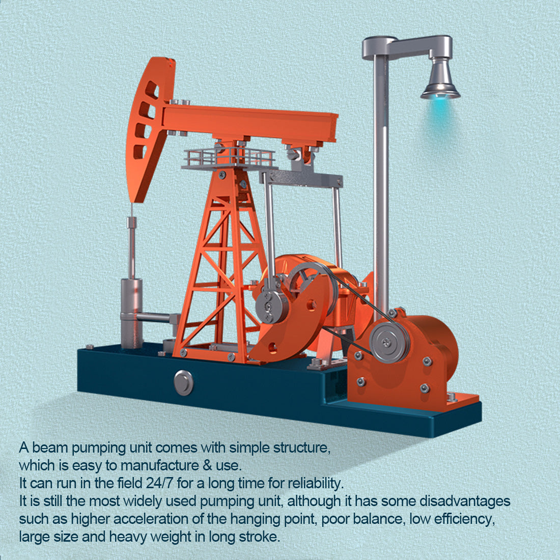 Bauen Sie einen Pumpjack, der 3D -Pumpeneinheiten Modellgebäude Kit 219pcs arbeitet