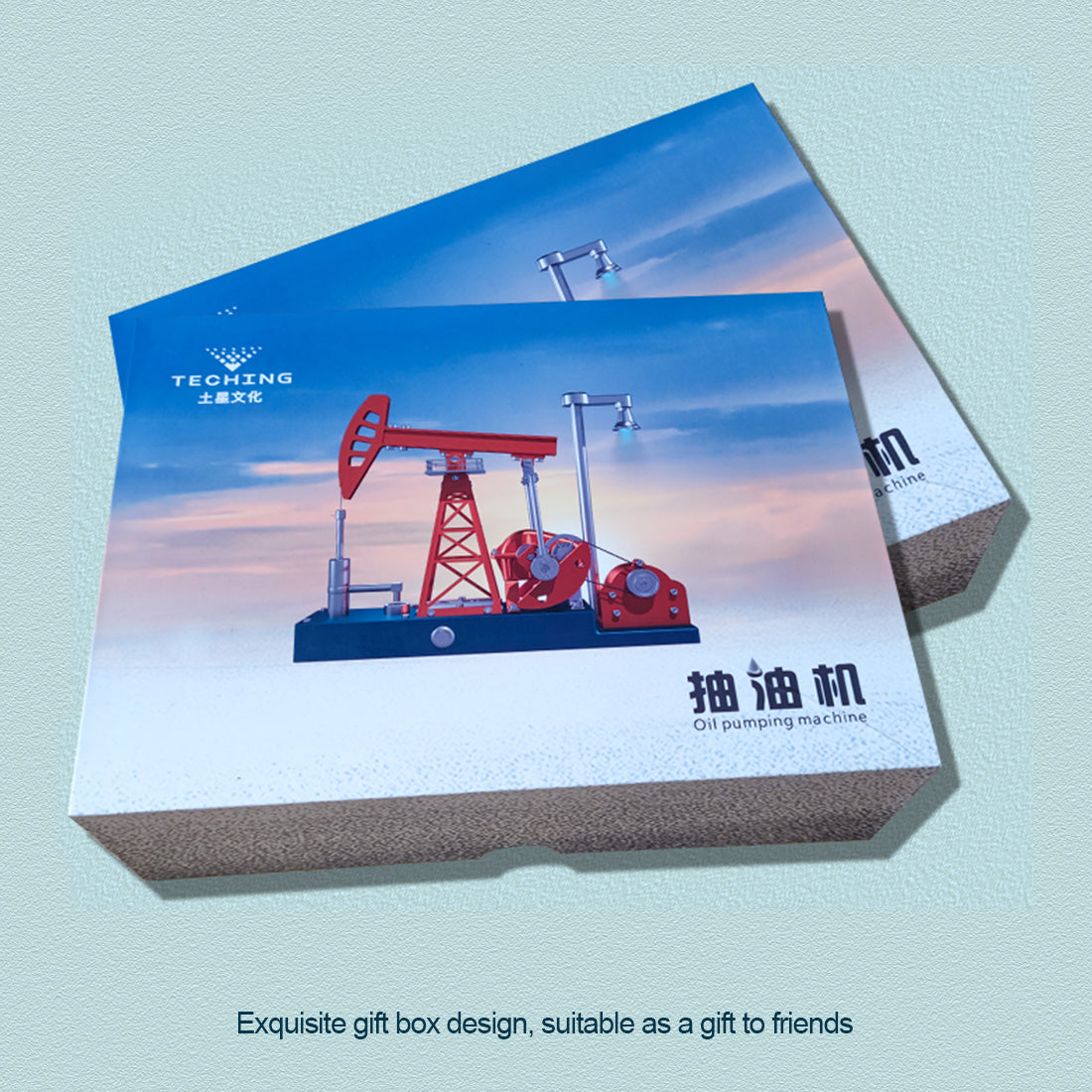 Bauen Sie einen Pumpjack, der 3D -Pumpeneinheiten Modellgebäude Kit 219pcs arbeitet