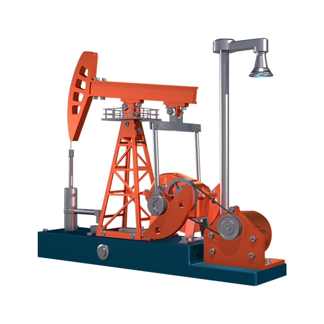 Bauen Sie einen Pumpjack, der 3D -Pumpeneinheiten Modellgebäude Kit 219pcs arbeitet