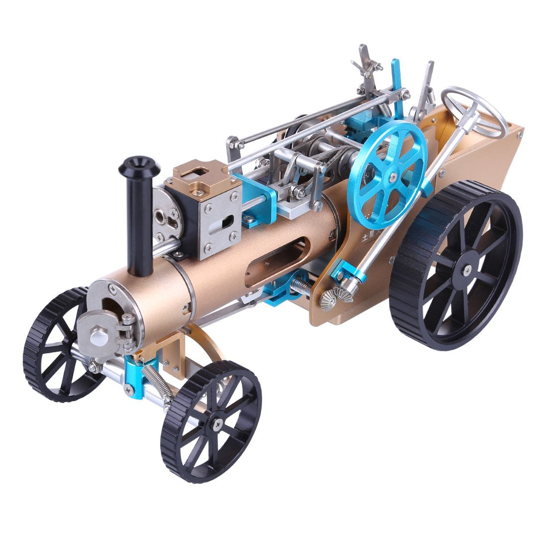 Metallbaugruppe Ein Zylinder elektrisches Dampfauto -Modellspielzeug für Erwachsene