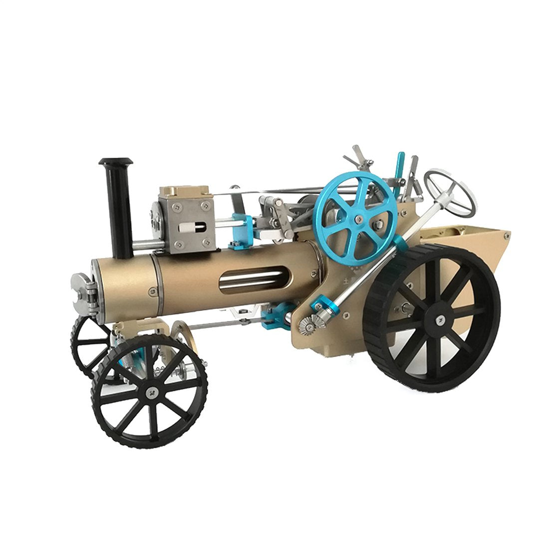 Metallbaugruppe Ein Zylinder elektrisches Dampfauto -Modellspielzeug für Erwachsene