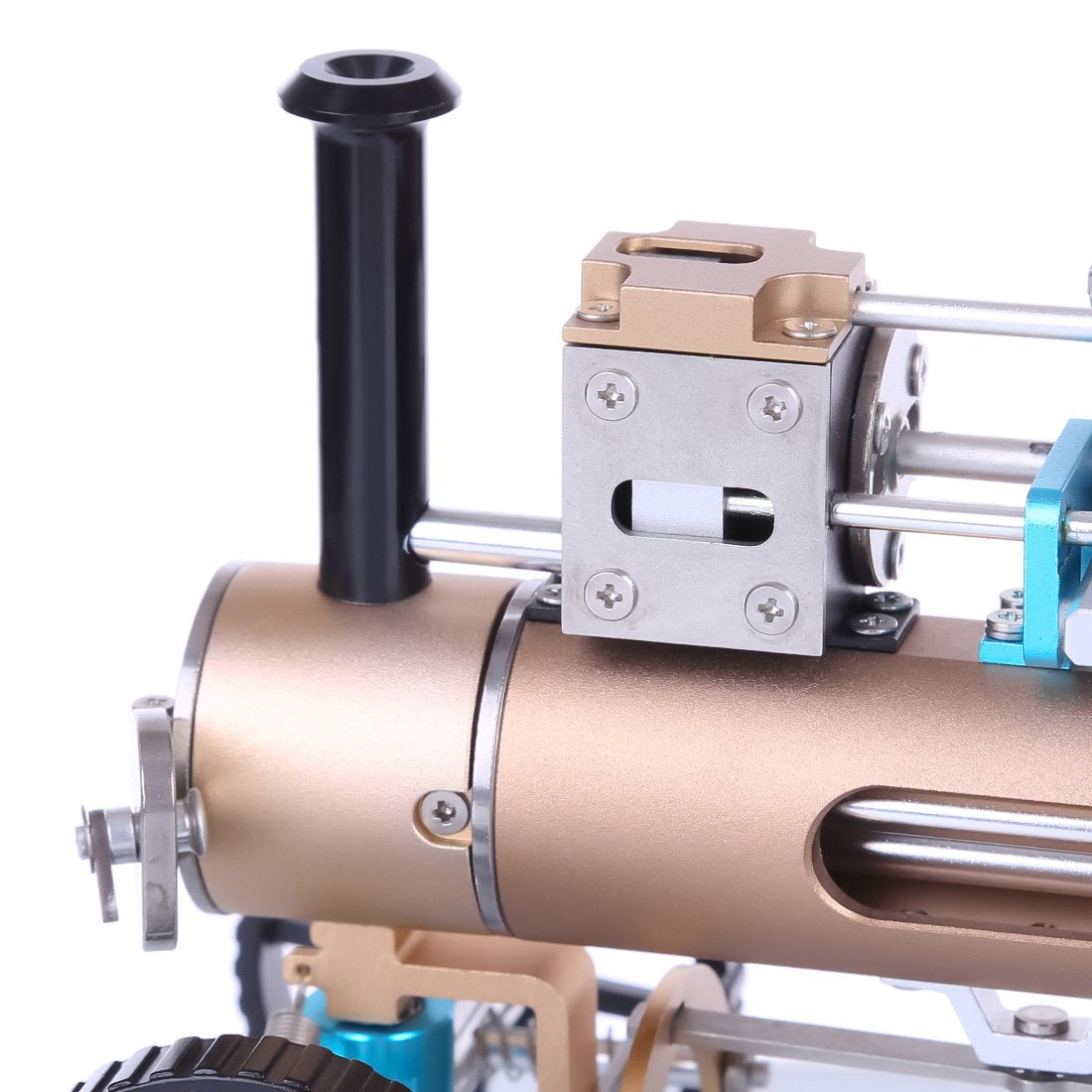 Metallbaugruppe Ein Zylinder elektrisches Dampfauto -Modellspielzeug für Erwachsene
