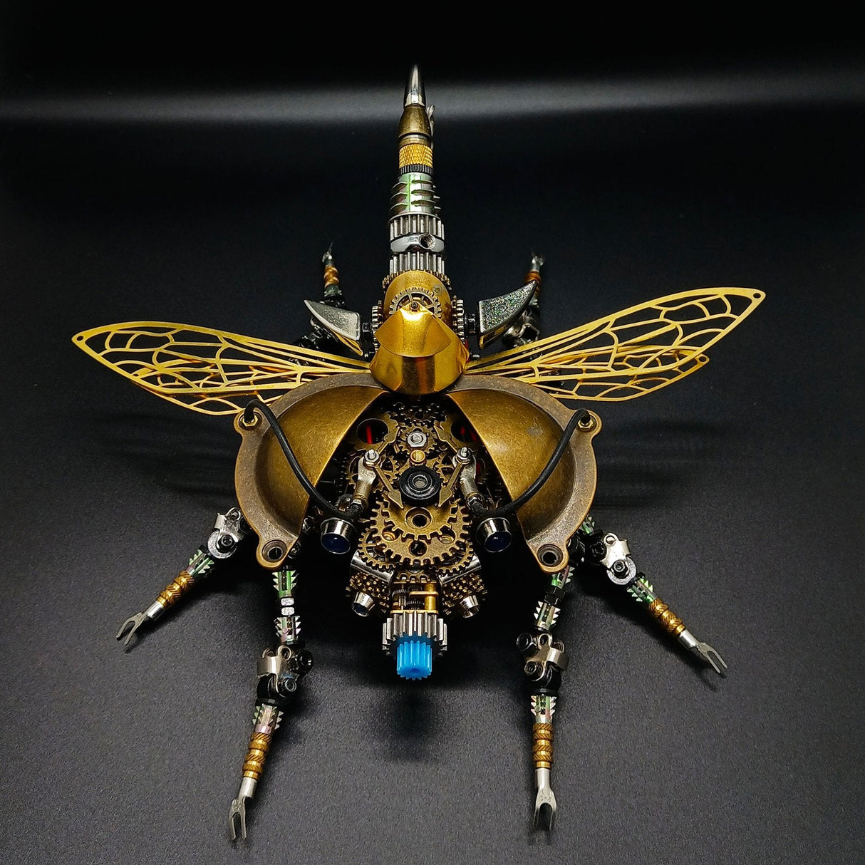 Steampunk 3D Assembly DIY Metal Mechanical War Beetle With Sound Control Light Decoration