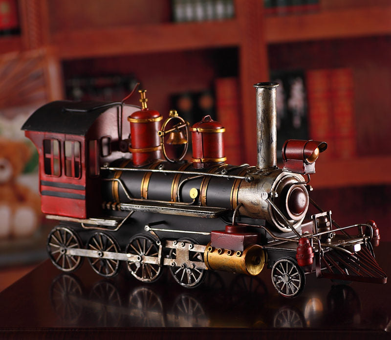 Steampunk Vintage Locomotive Model Home and Cafe Decorations