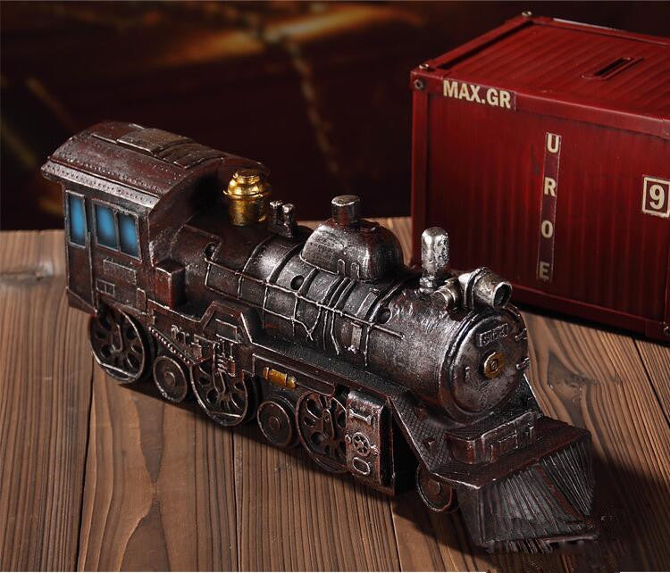 Steampunk Vintage Locomotive Model Home and Cafe Decorations