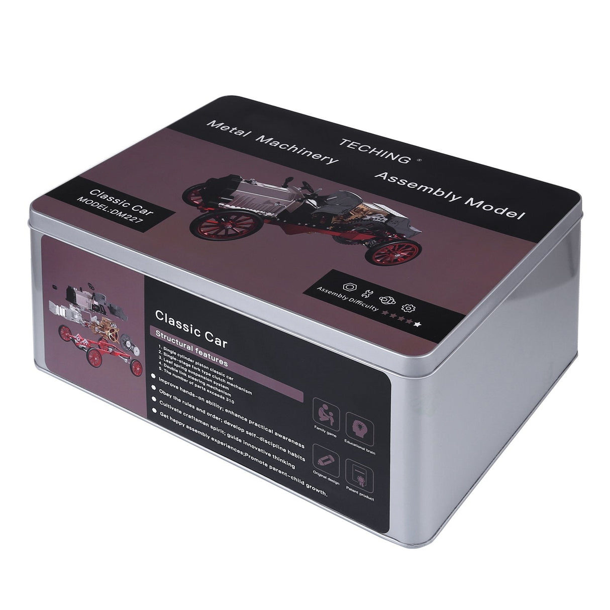 Ensemble technique Métal Mécanique électrique Vintage Classic Car Model Toy