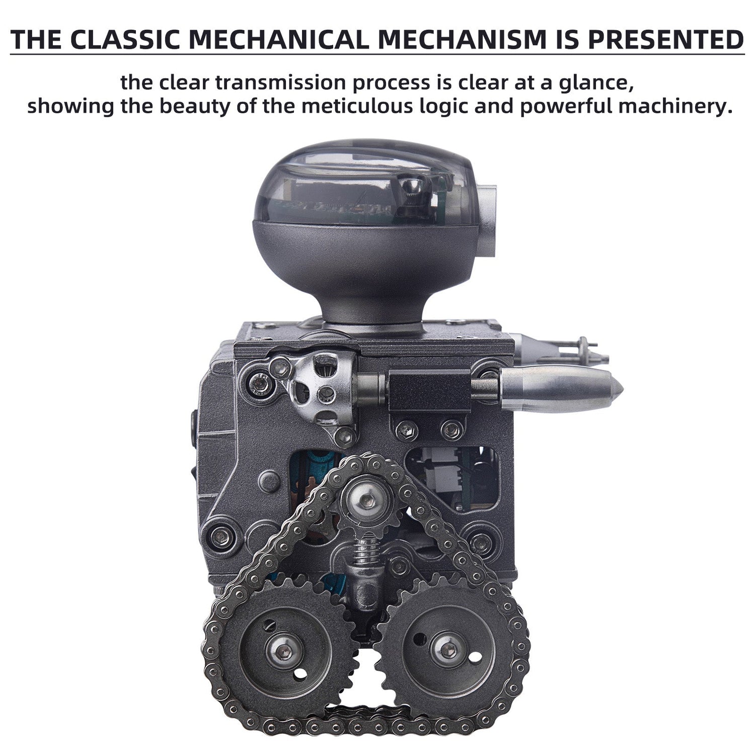 Teching DIY Mechanical Bluetooth Lautsprecher RC Tracked Roboter Metall Model Kit
