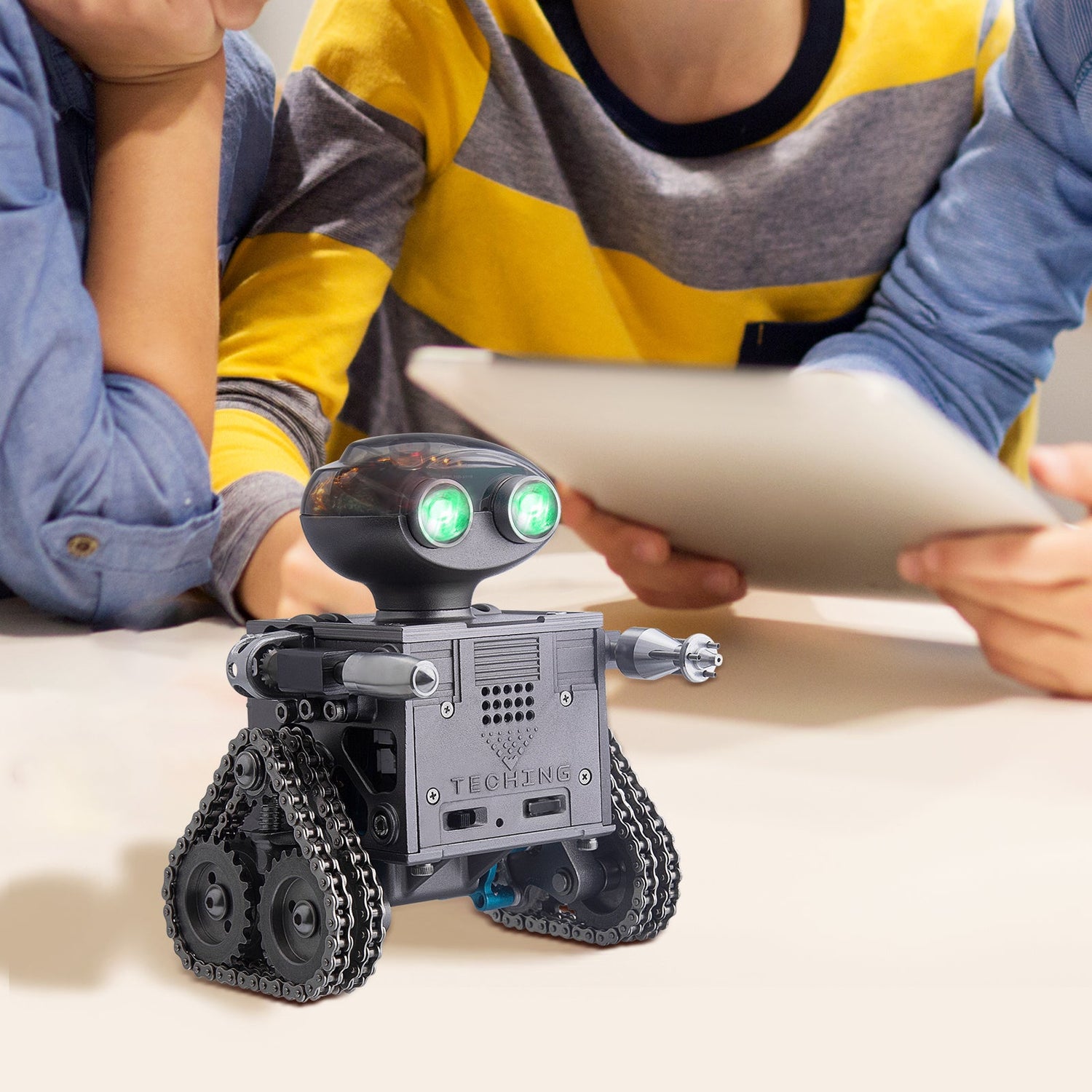 Teching DIY Mechanical Bluetooth Lautsprecher RC Tracked Roboter Metall Model Kit
