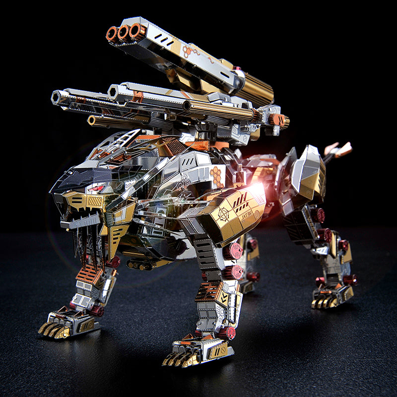 3D Metal Mechanical Roaring LionModel Kits DIY Art Craft