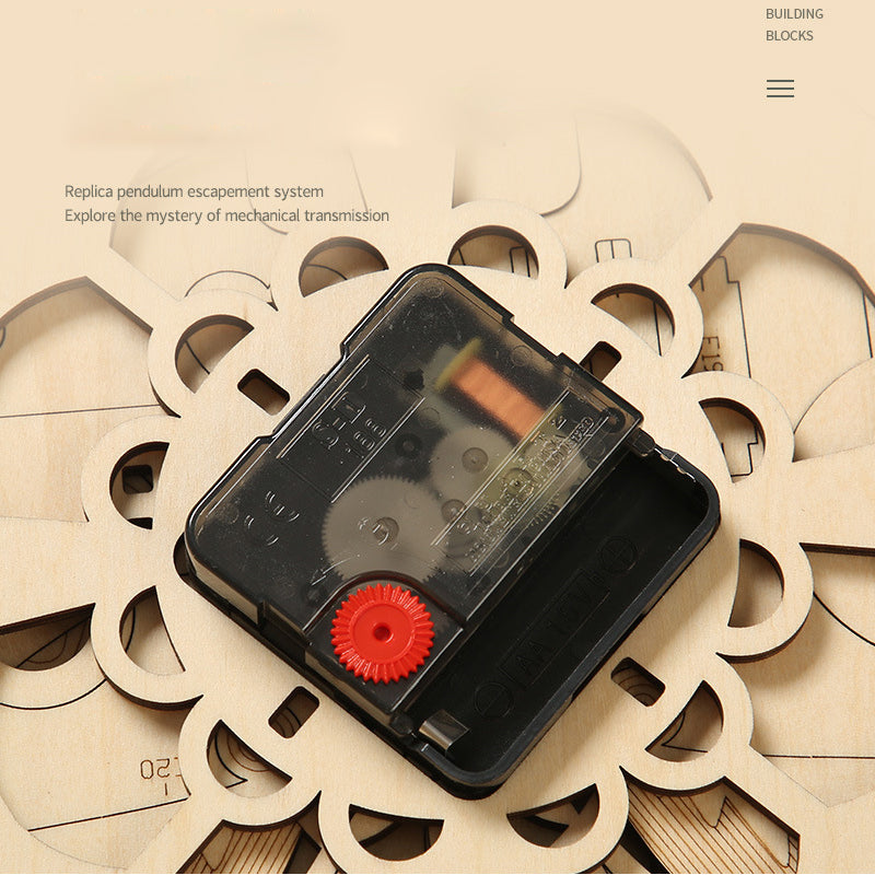 3D DIY Model Kit Owl Skeleton Mechanical Pendulum Clock