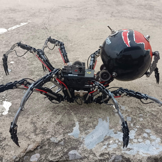 Steampunk DIY Climbing Black Widow Spider Metal Puzzle Big Model Kit