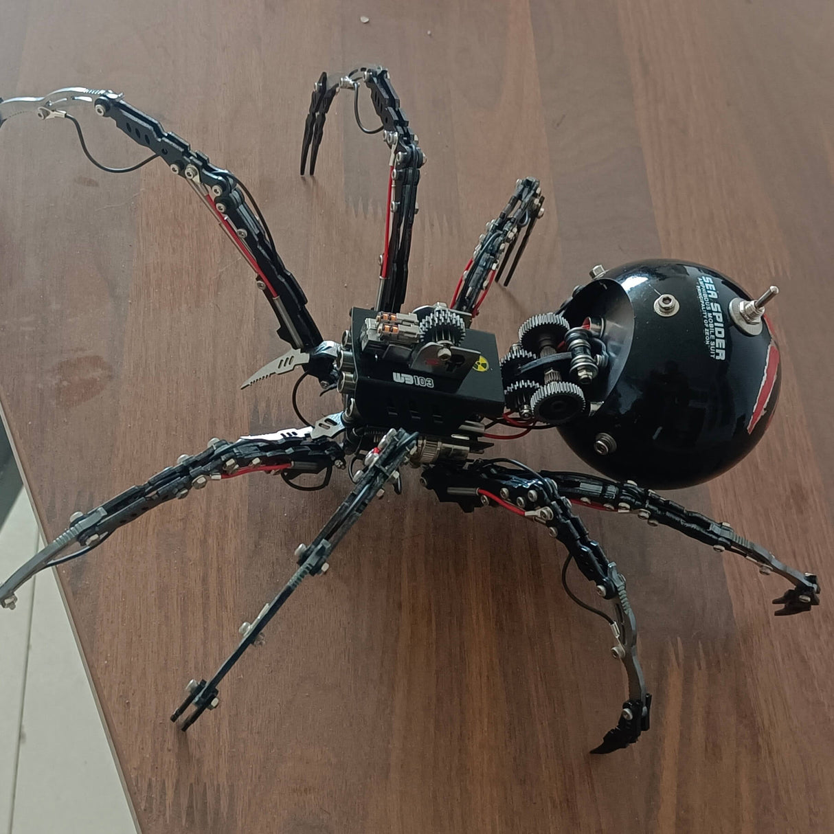 Steampunk -DIY klimmen Black Widow Spider Metal Puzzle Big Model Kit