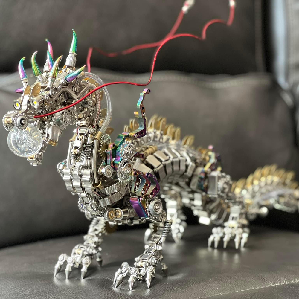 1300pcs 3D Metal DIY Kit de modèle de dragon chinois réaliste