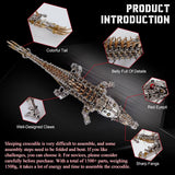 3D Crocodile Metal Puzzle 1500PCS Model Kit for Adults