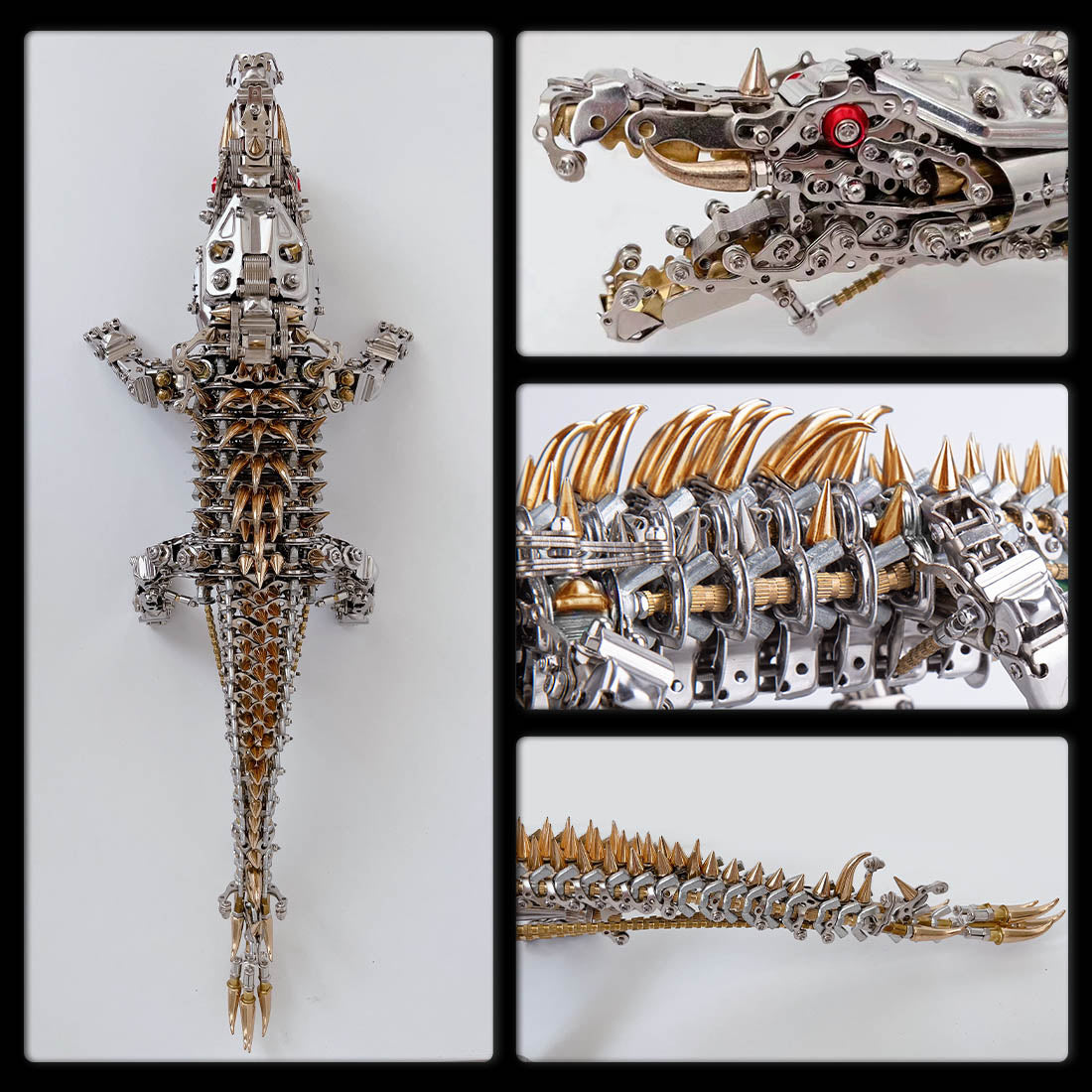 3D Crocodile Metal Puzzle 1500PCS Model Kit for Adults