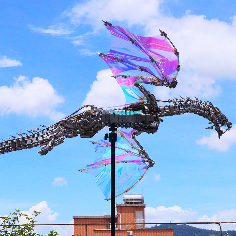 Load image into Gallery viewer, 3D large metal mechanical dragon model puzzle model mythical creature series
