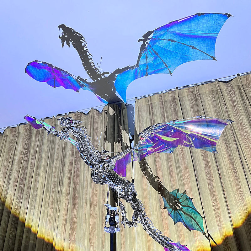 Load image into Gallery viewer, 3D large metal mechanical dragon model puzzle model mythical creature series
