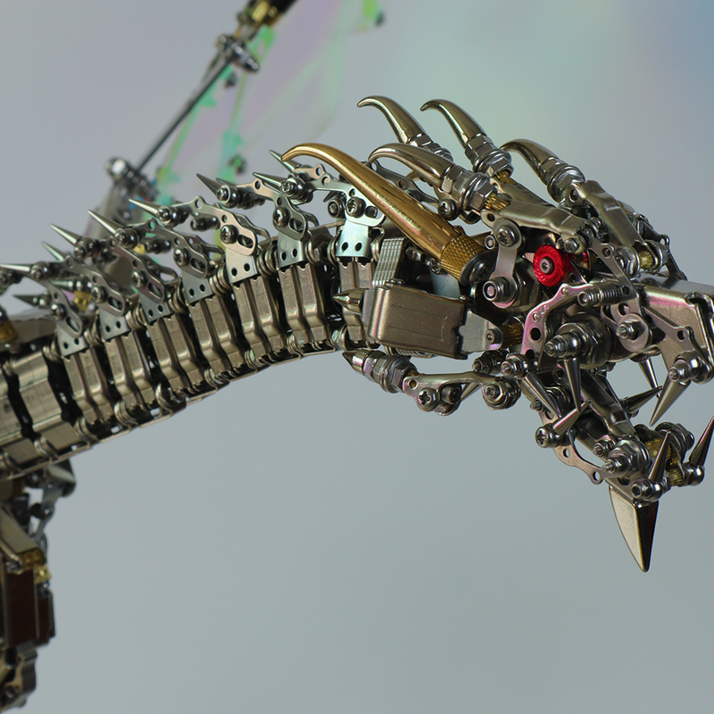 Load image into Gallery viewer, 3D large metal mechanical dragon model puzzle model mythical creature series
