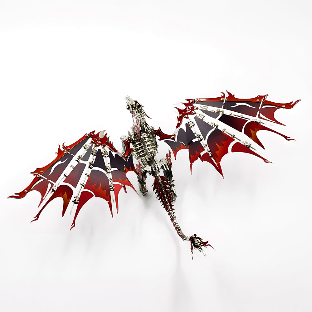 3D Mechanical Fire Dragon Metal Model Kit DIY Puzzle for Adults & Kids
