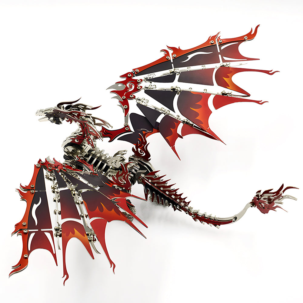 3D Mechanical Fire Dragon Metal Model Kit DIY Puzzle for Adults & Kids
