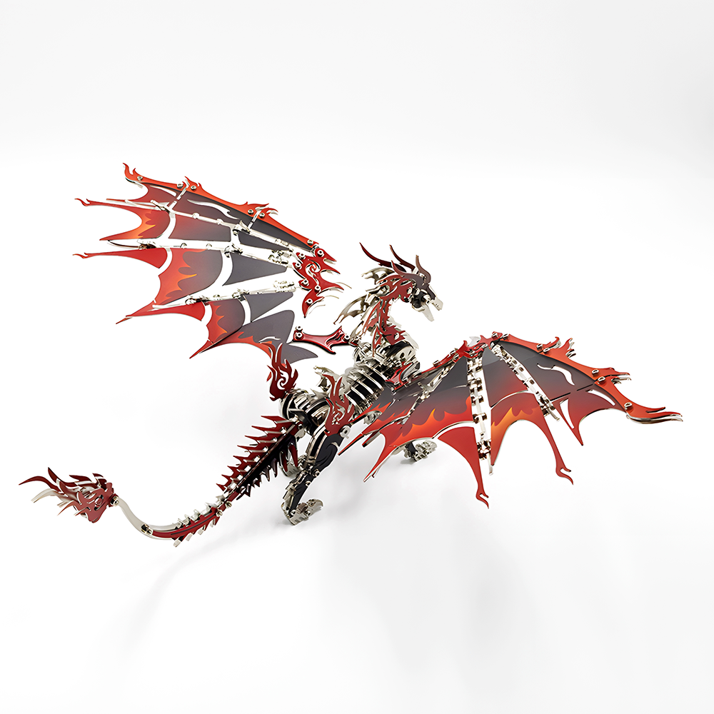 3D Mechanical Fire Dragon Metal Model Kit DIY Puzzle for Adults & Kids