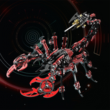 3D Mechanical Scorpion Metal Puzzle Red Black Model Kit