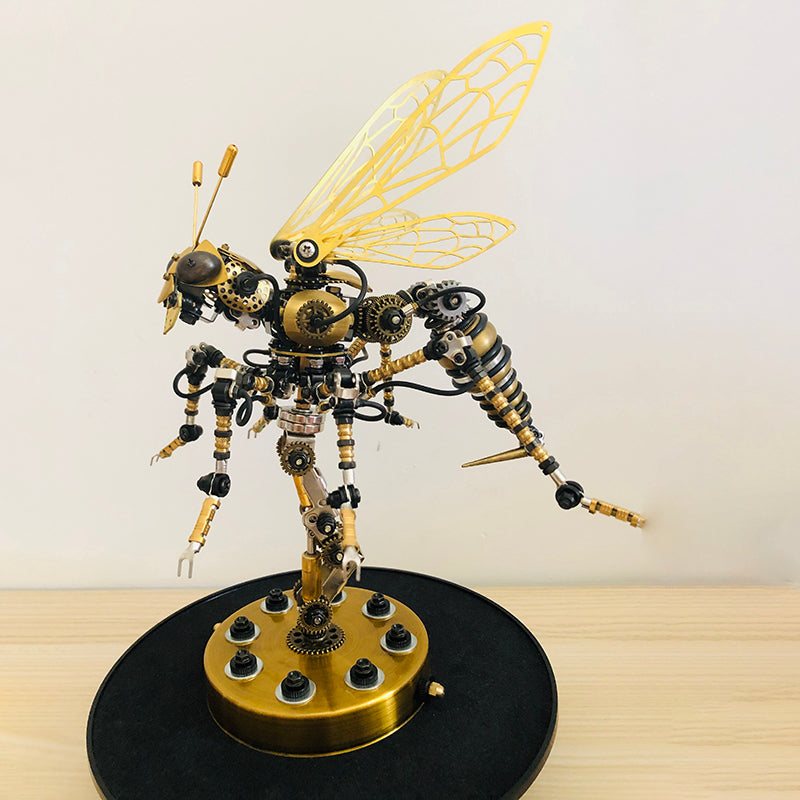 Load image into Gallery viewer, 3D Metal DIY Mechanical Wasp Insects Puzzle Model Kit Assembly Jigsaw Crafts
