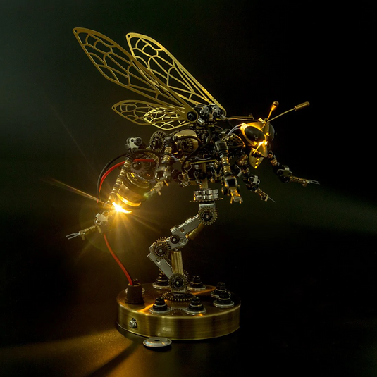 3D Metal Diy Mecánico Insectos de avispa Modelo de rompecabezas Conjunto de rompecabezas
