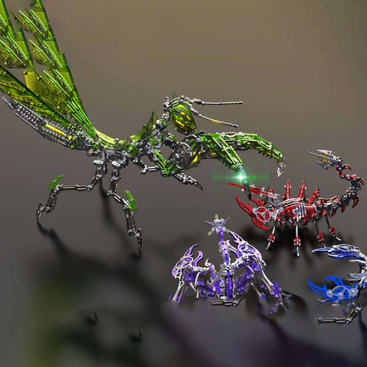 3D Metal Mechanical Mantis 1200PCS Puzzle Model Kit Insect Series –  metalkitor