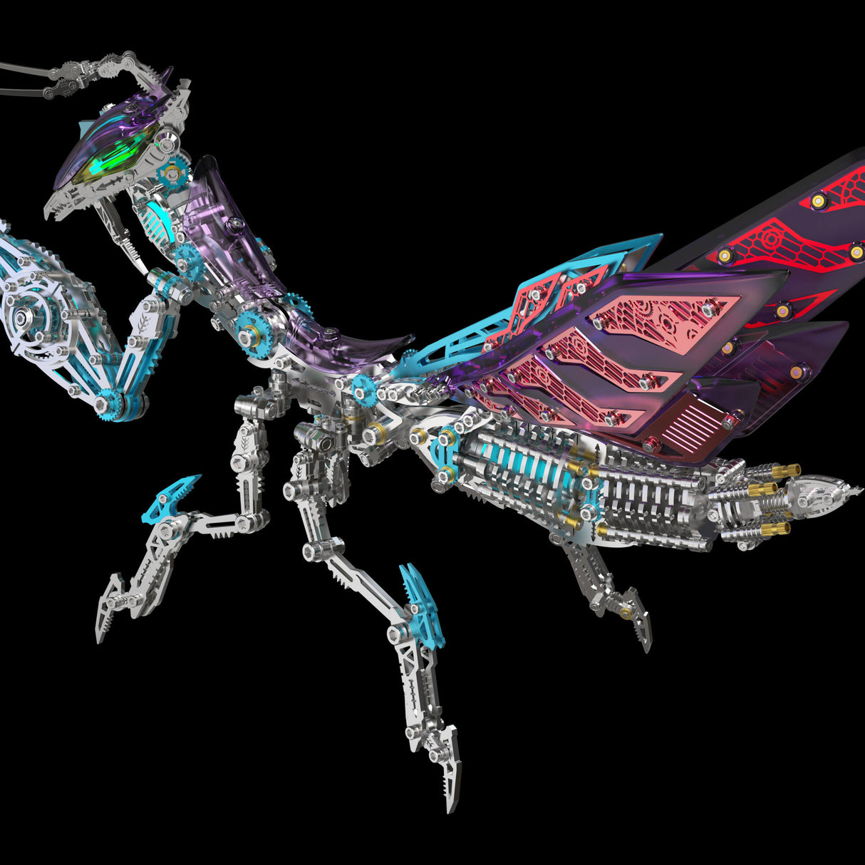 3D Metal Mechanical Mantis 1200PCS Puzzle Model Kit Insect Series