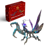 3D Metal Mechanical Mantis 1200PCS Puzzle Model Kit Insect Series