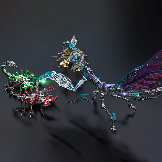 3D Metal Mechanical Mantis 1200PCS Puzzle Model Kit Insect Series