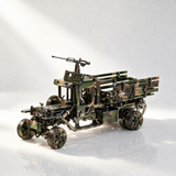 3D Metal Mechanical Military Truck Model Kit for Adults Camouflage DIY Assembly Puzzle