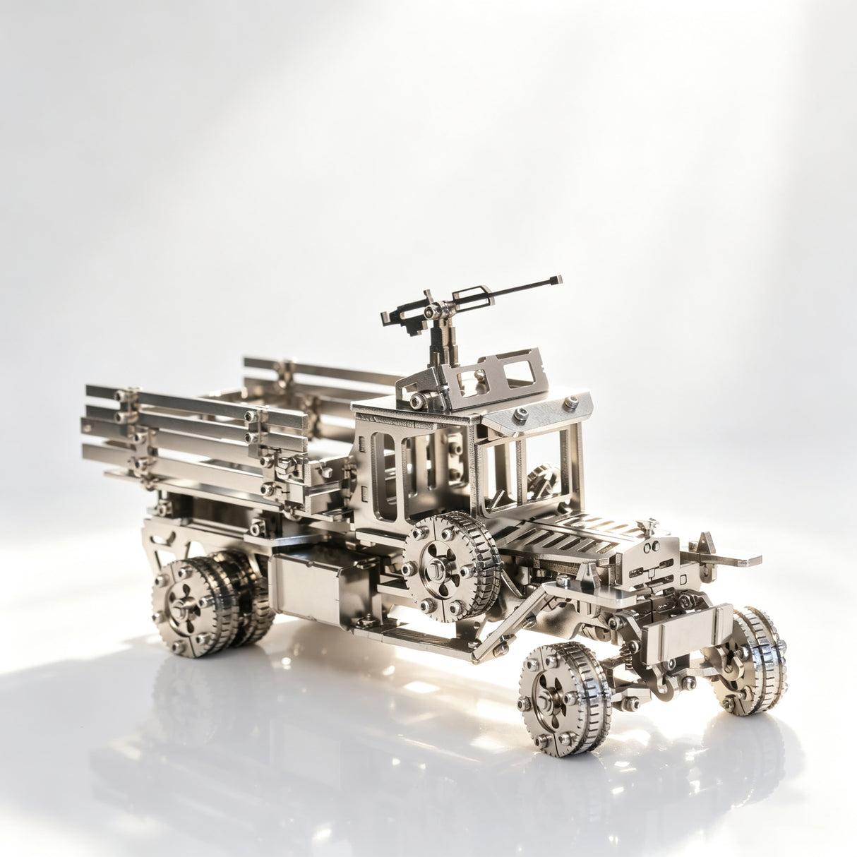 3D Metal Mechanical Military Truck Model Kit for Adults Camouflage DIY Assembly Puzzle