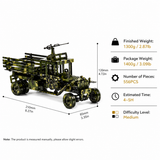 3D Metal Mechanical Military Truck Model Kit for Adults Camouflage DIY Assembly Puzzle