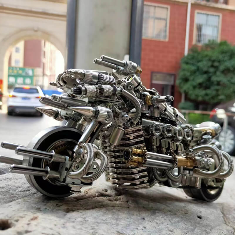 3D metal mechanical motorcycle 800PCS puzzle model for adults and
