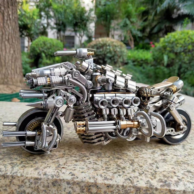 趣味 MECHANICAL DESIGN WORKS I 3D metal mechanical motorcycle 800PCS puzzle model for adults and