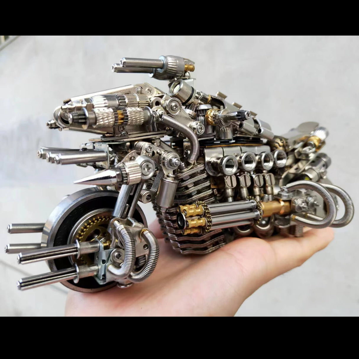 3D metal mechanical motorcycle 800PCS puzzle model for adults and kids