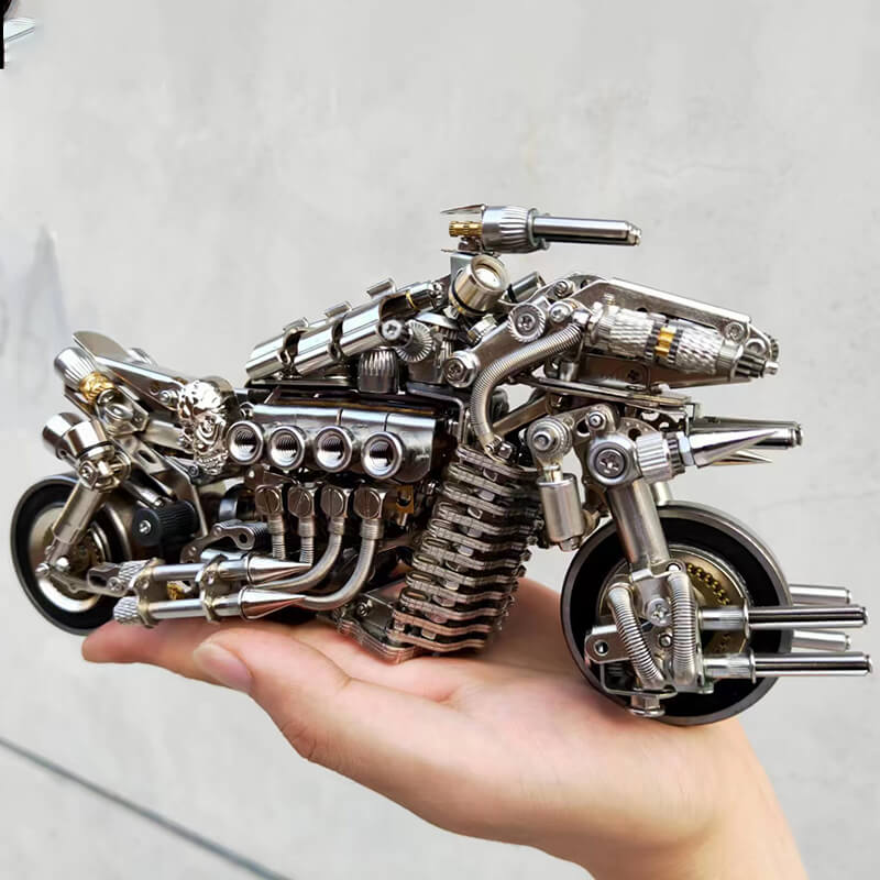 Laad de afbeelding in galerijviewer, 3D metal mechanical motorcycle 800PCS puzzle model for adults and kids
