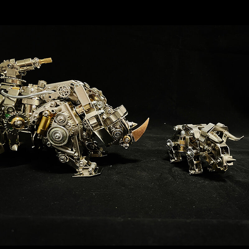 Laden Sie das Bild in Galerie -Viewer, {3D metal mechanical Rhino puzzle 800PCS model kit for adults
