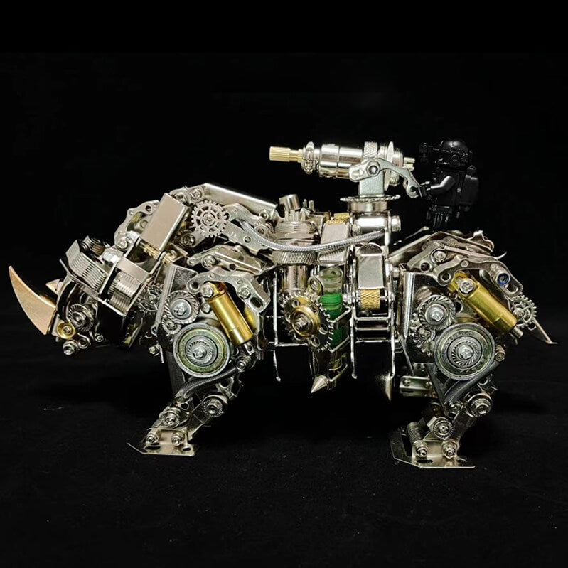 Load image into Gallery viewer, 3D metal mechanical Rhino puzzle 800PCS model kit for adults
