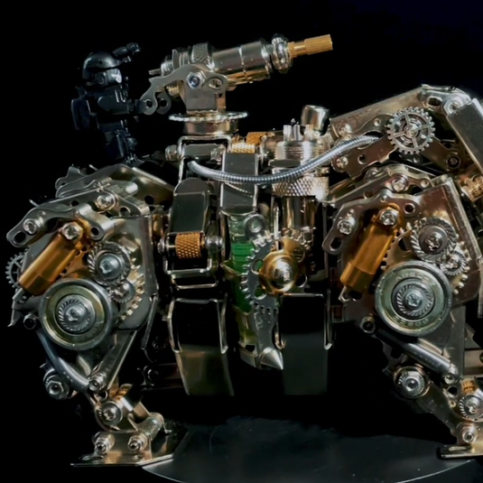 3D metal mechanical Rhino puzzle 800PCS model kit for adults