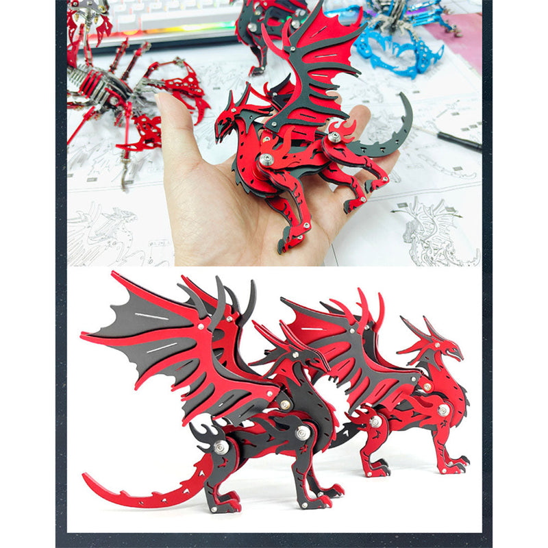 Load image into Gallery viewer, 3D Metal Pterosaur Puzzle Model Kit Mythical Creature Dragon Series
