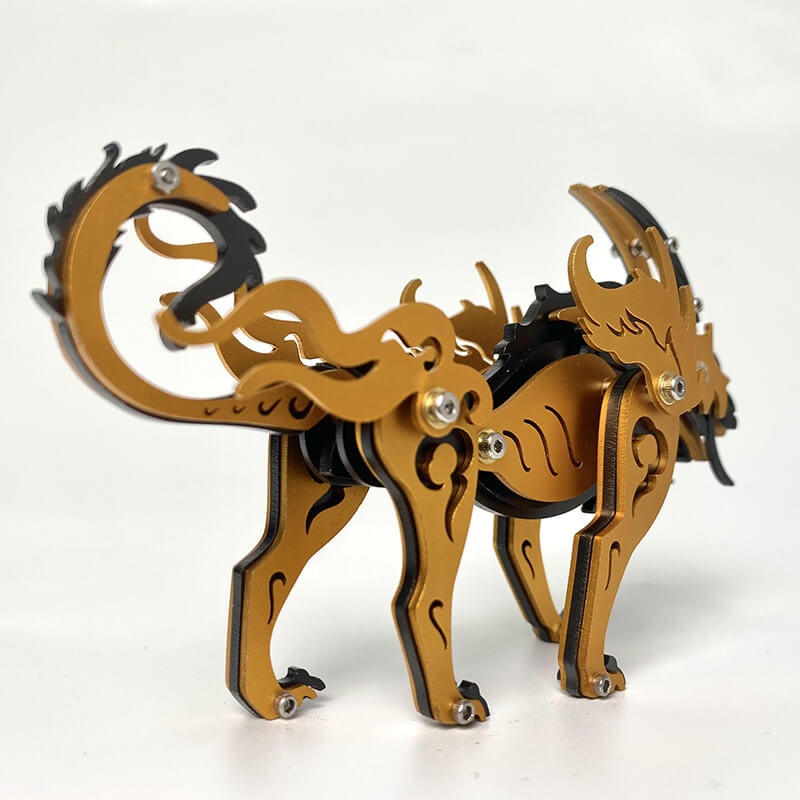 3D Metal Puzzle Siberian Plains Wolf Model Kit – metalkitor